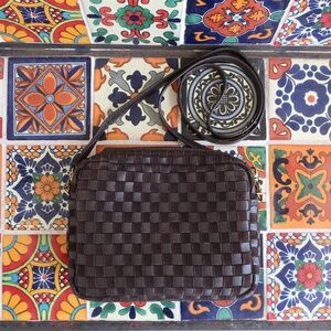 Clare V. Midi Sac in Mahogany Nappa & Suede